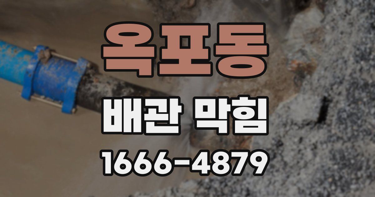 옥포동 배관 막힘
