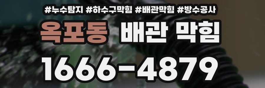 옥포동 배관 막힘