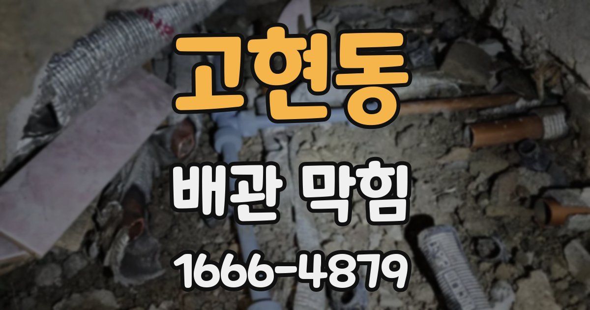 고현동 배관 막힘