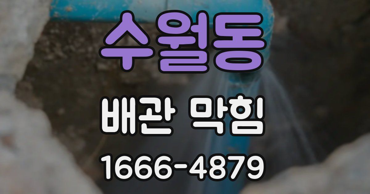 수월동 배관 막힘