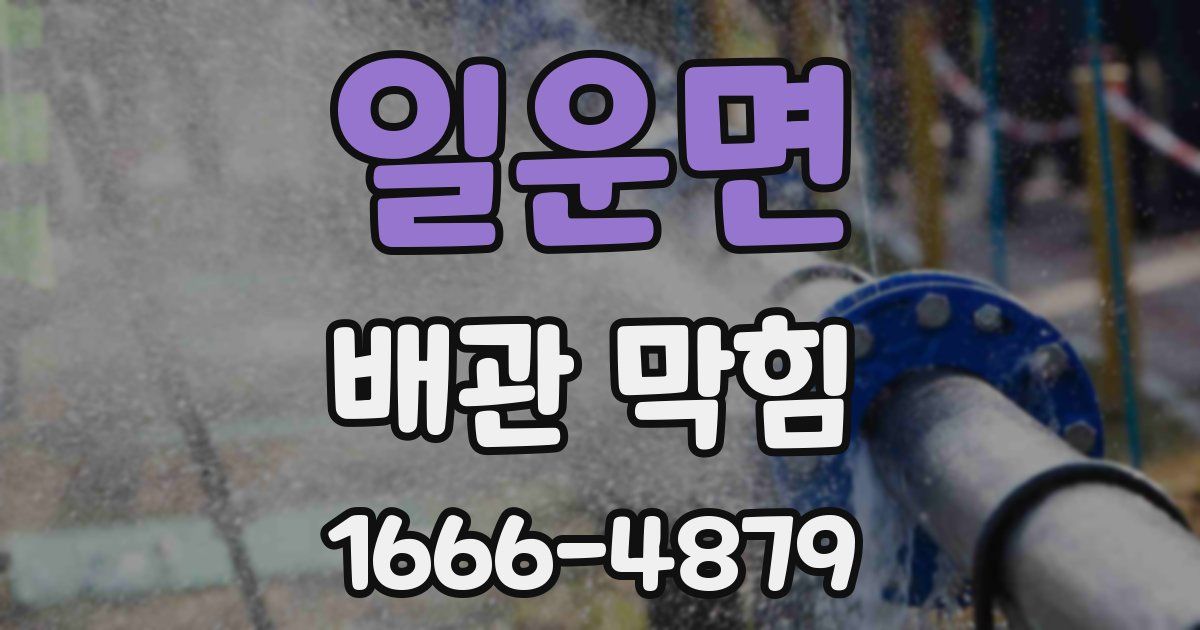 일운면 배관 막힘