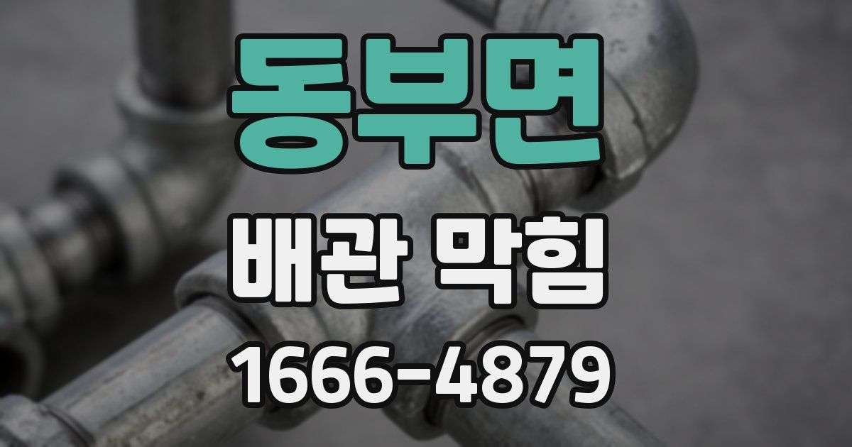 동부면 배관 막힘