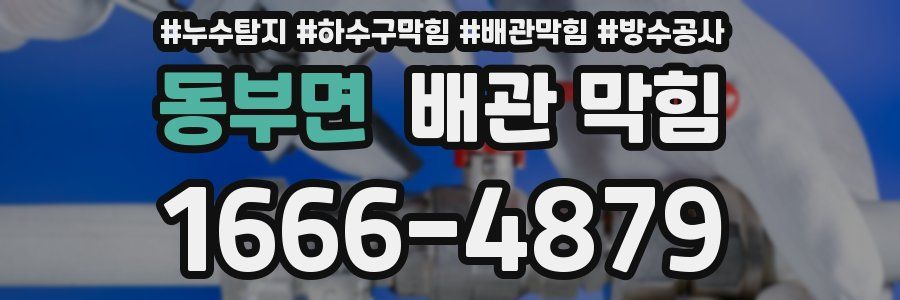 동부면 배관 막힘