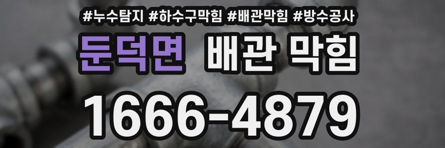 둔덕면 배관 막힘