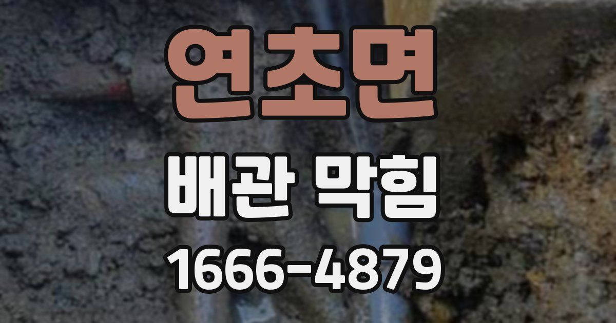 연초면 배관 막힘