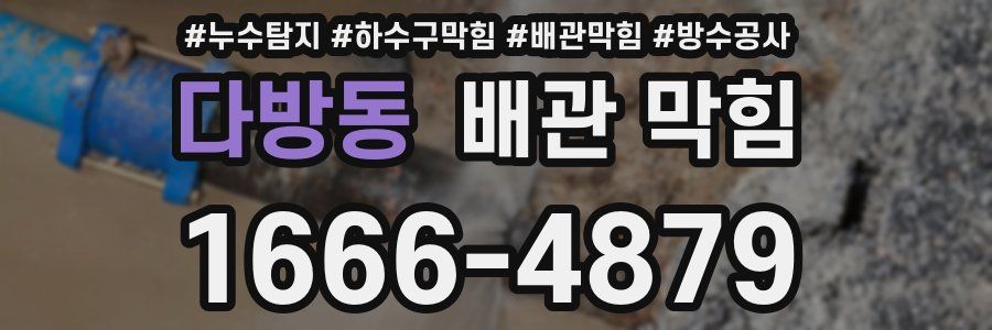 다방동 배관 막힘