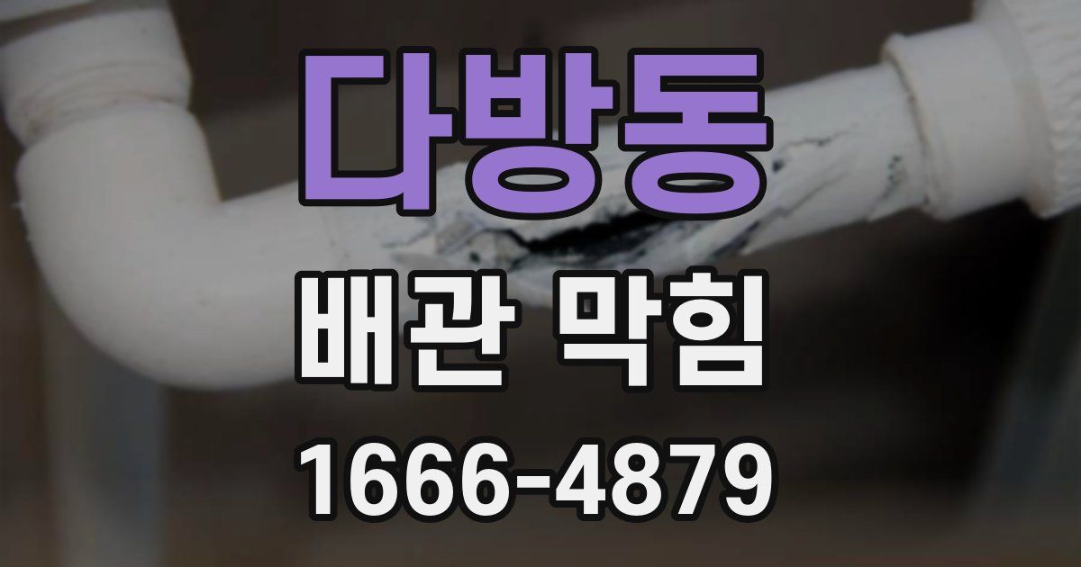다방동 배관 막힘