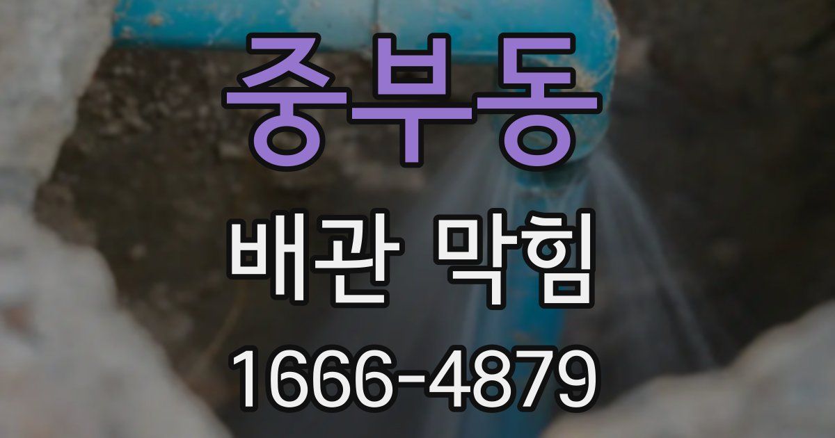 중부동 배관 막힘