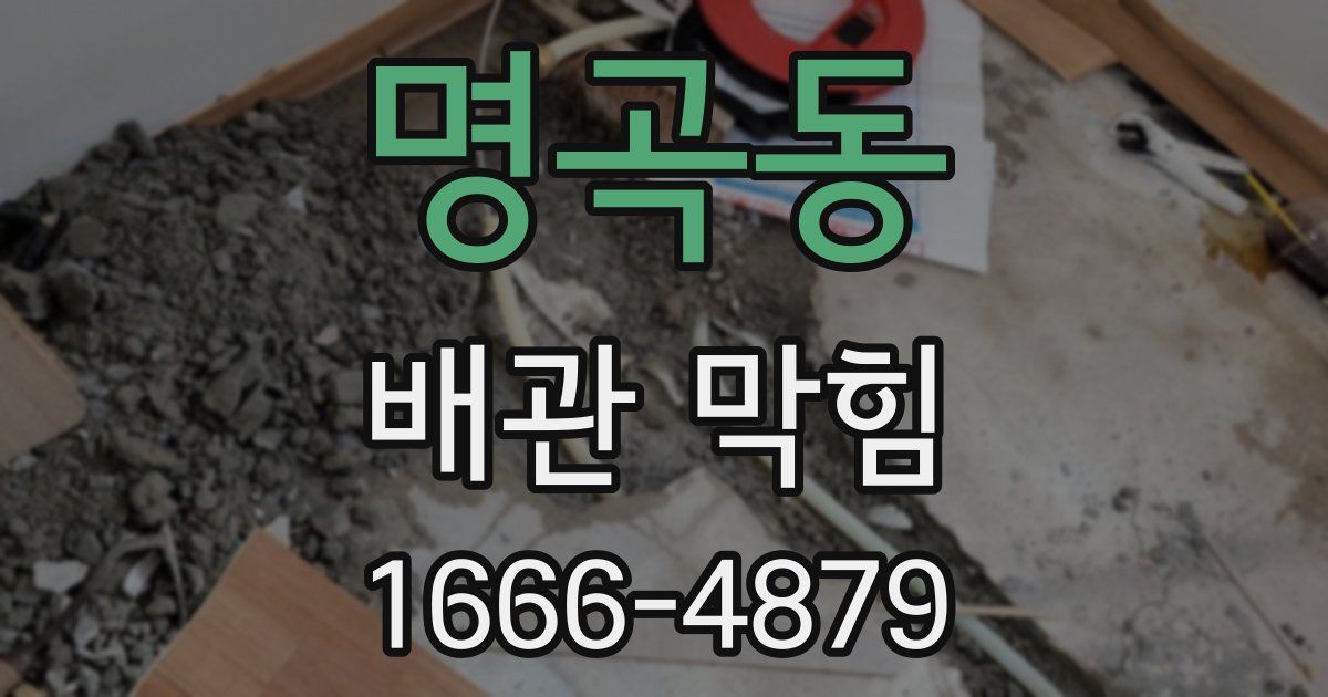 명곡동 배관 막힘