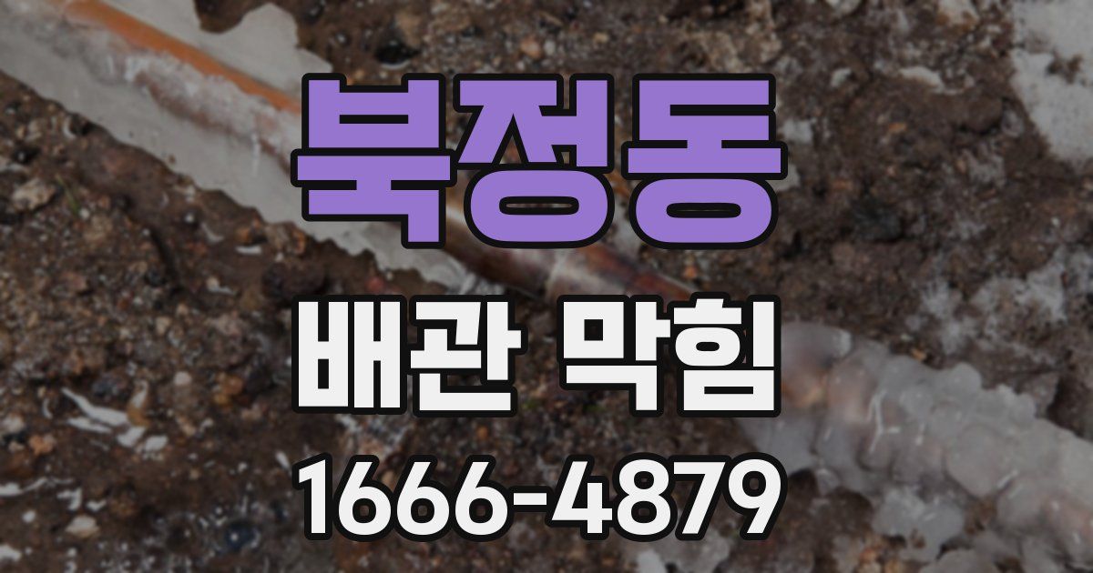 북정동 배관 막힘