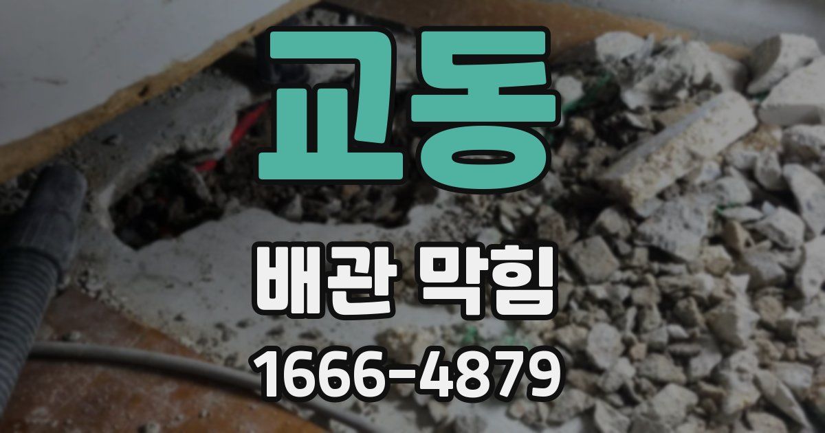 교동 배관 막힘