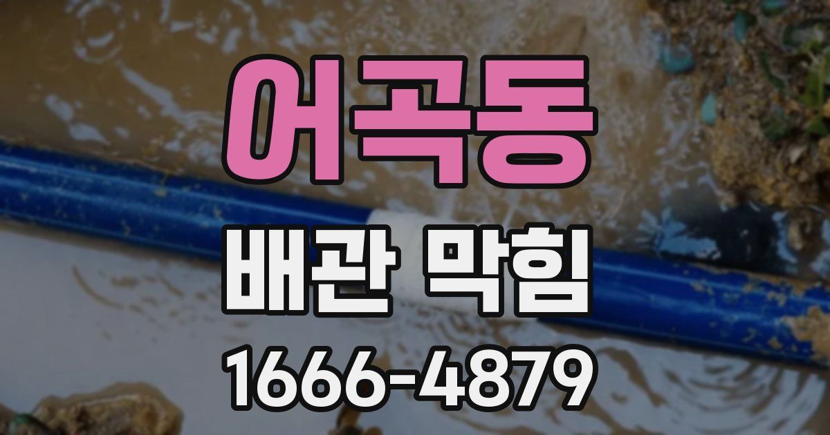 어곡동 배관 막힘