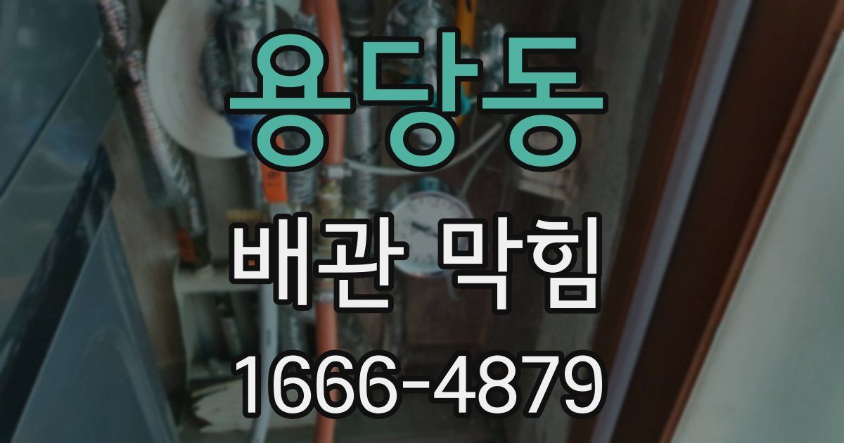 용당동 배관 막힘