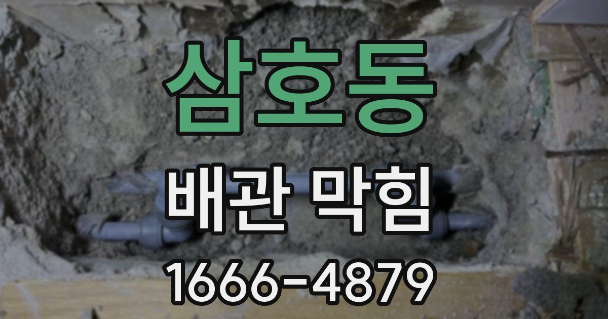 삼호동 배관 막힘