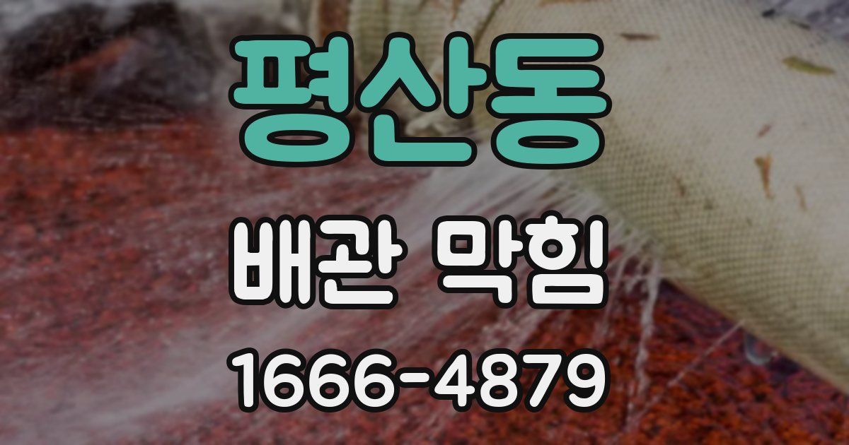 평산동 배관 막힘