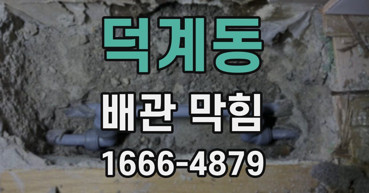 덕계동 배관 막힘