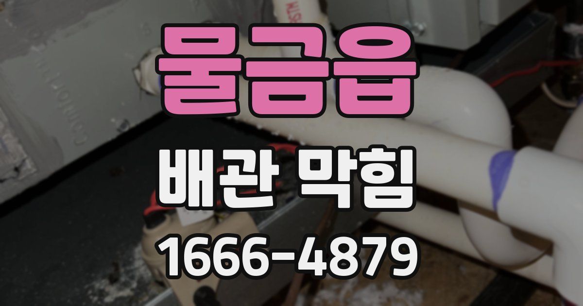 물금읍 배관 막힘