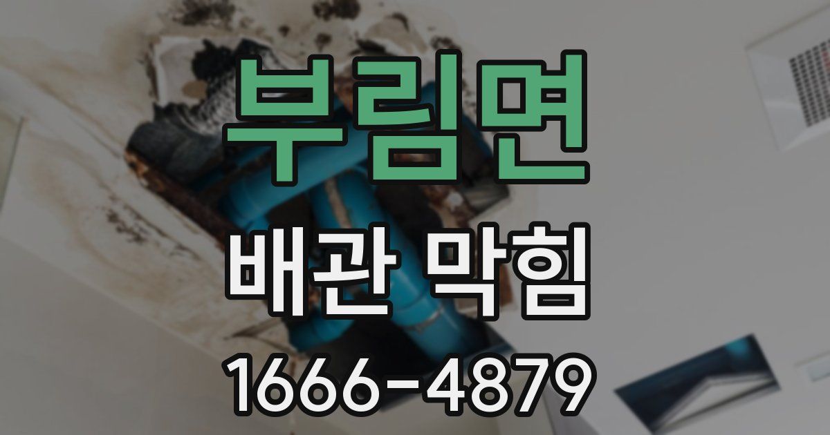 부림면 배관 막힘