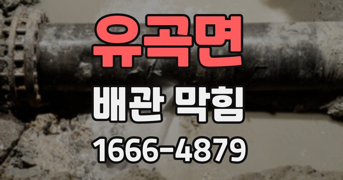 유곡면 배관 막힘