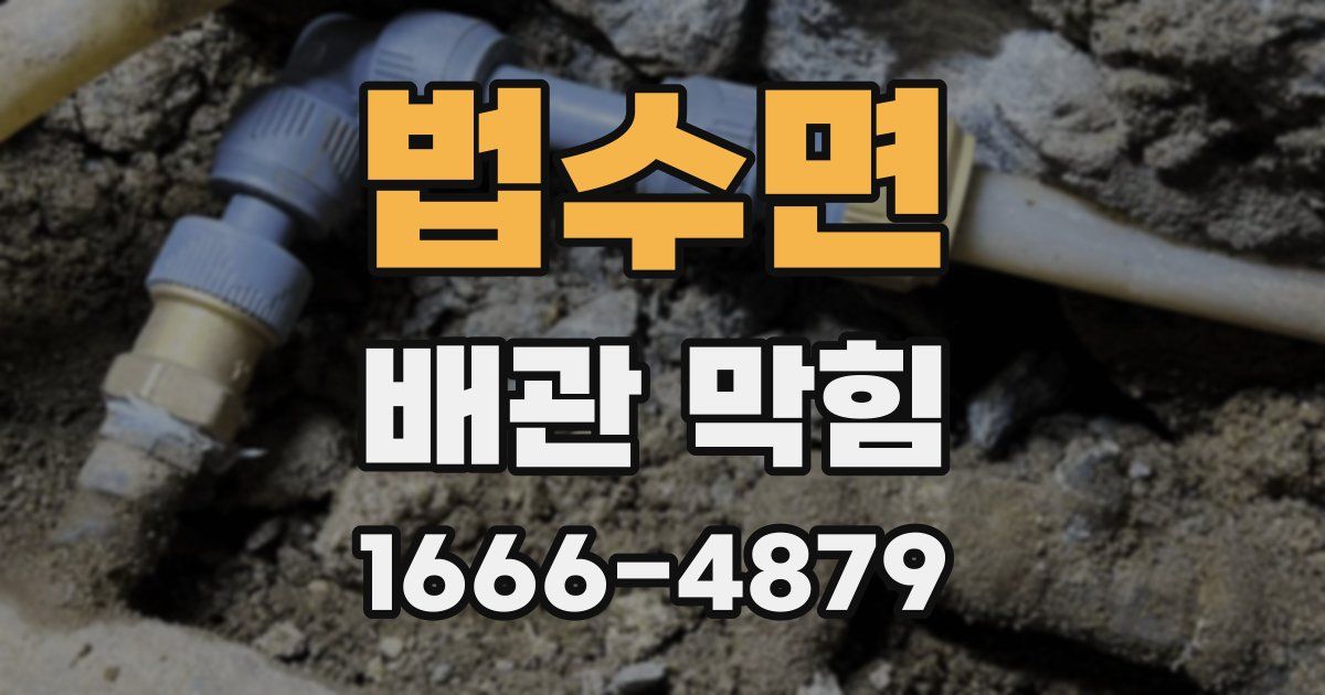 법수면 배관 막힘