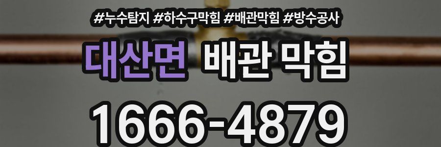 대산면 배관 막힘