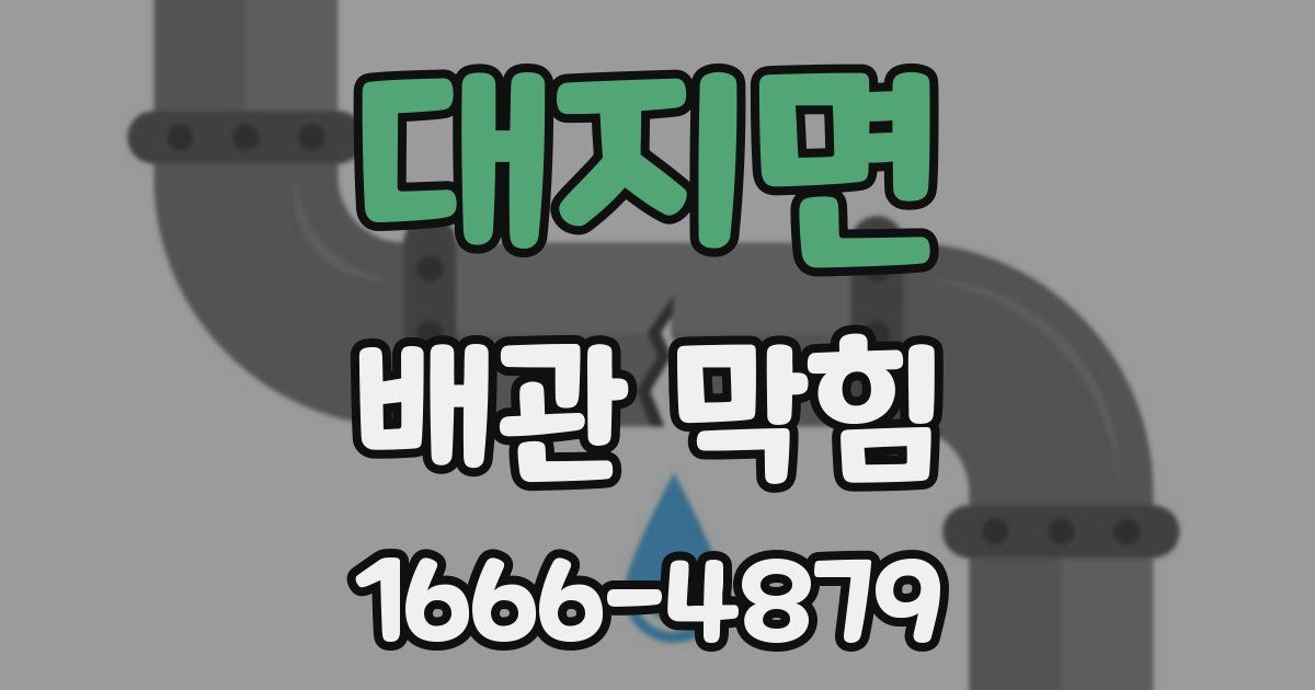 대지면 배관 막힘