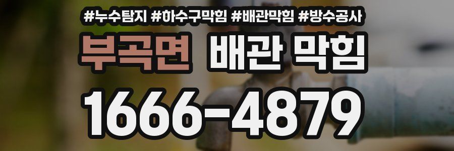 부곡면 배관 막힘