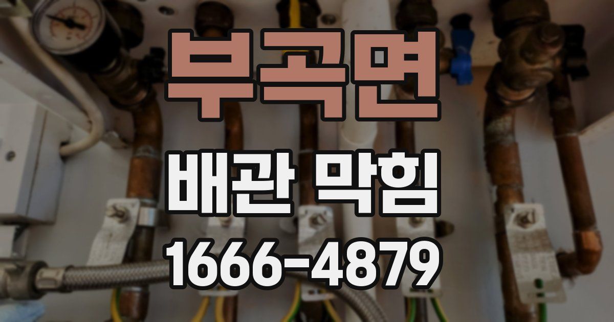 부곡면 배관 막힘