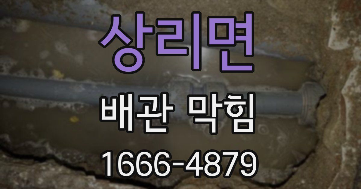 상리면 배관 막힘