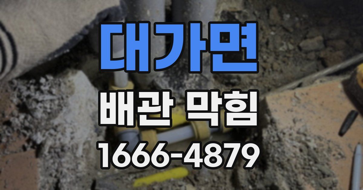 대가면 배관 막힘