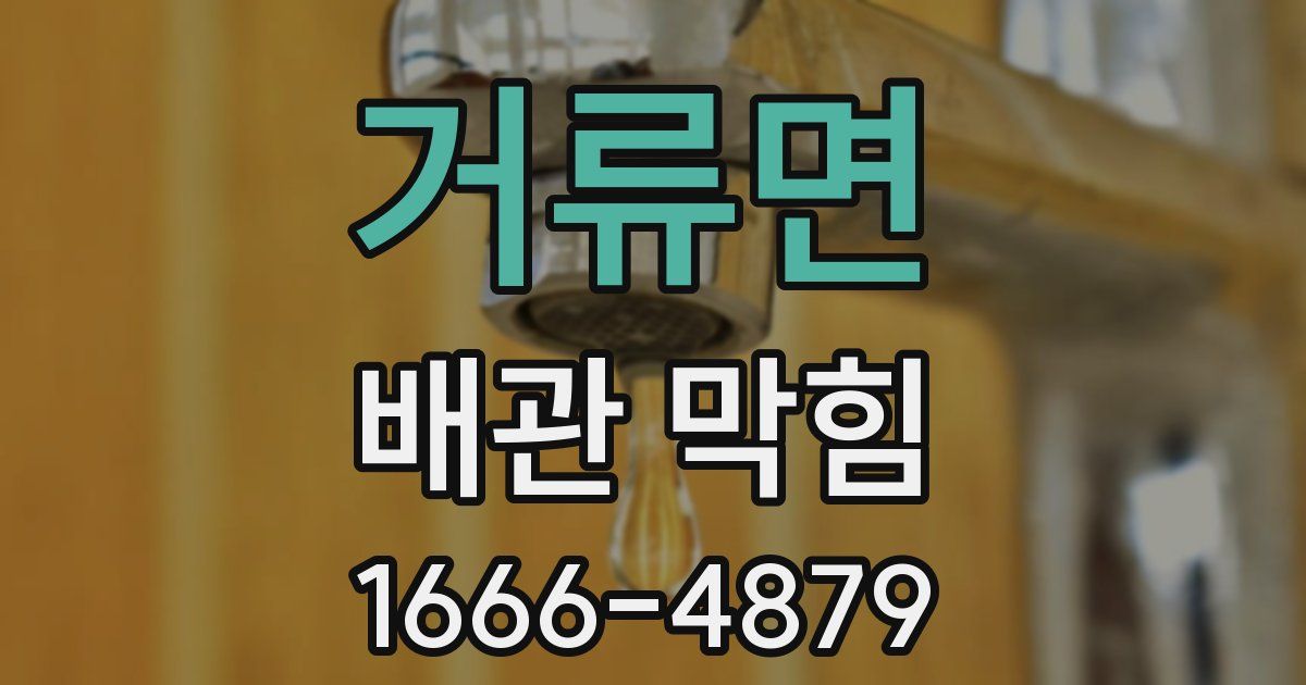 거류면 배관 막힘