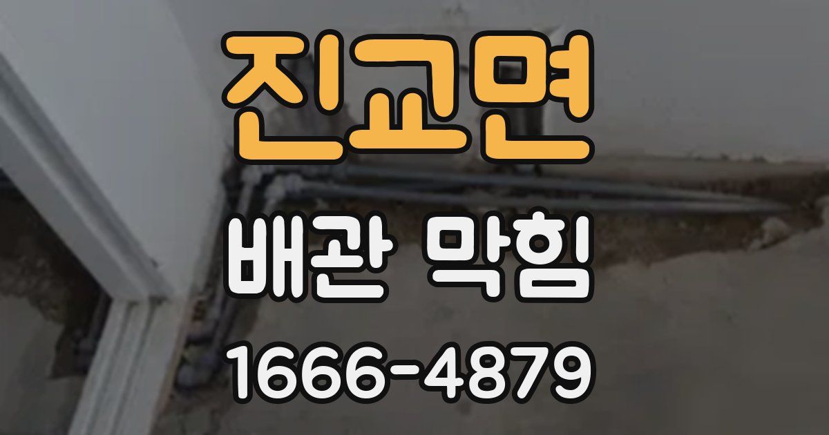 진교면 배관 막힘