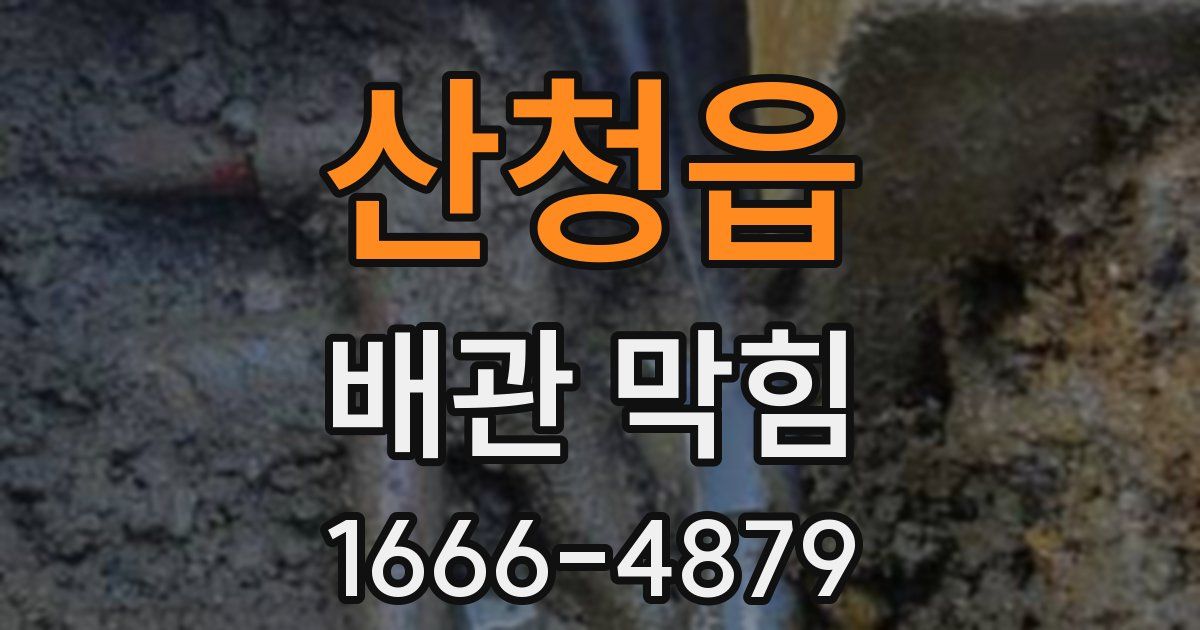 산청읍 배관 막힘