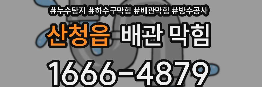 산청읍 배관 막힘