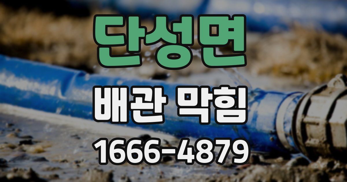 단성면 배관 막힘
