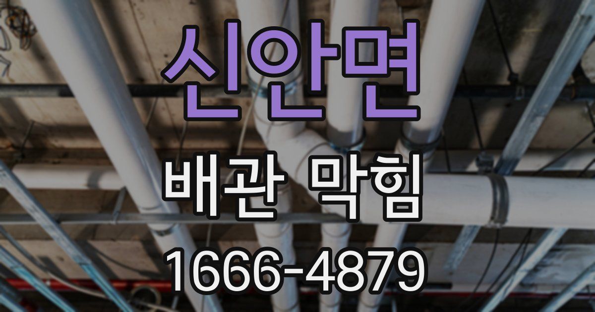 신안면 배관 막힘