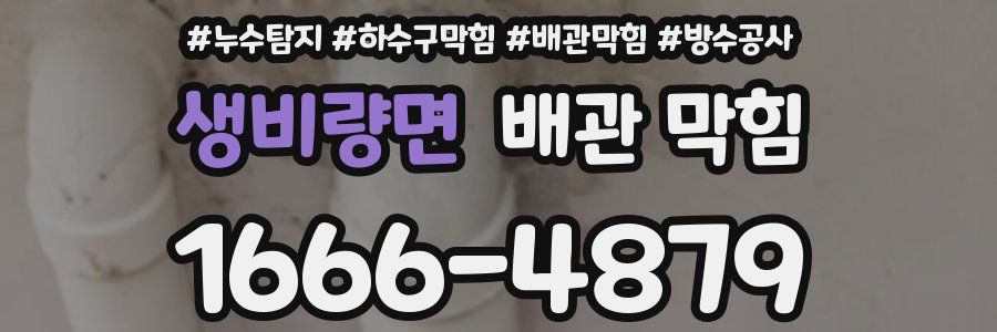 생비량면 배관 막힘