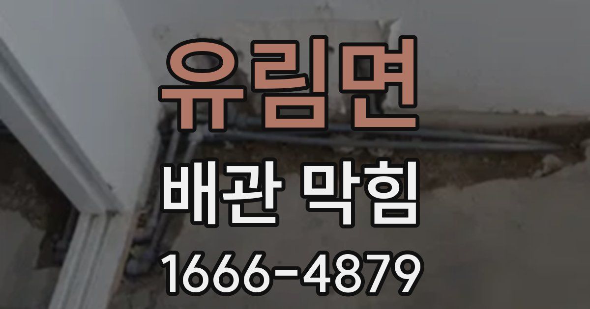 유림면 배관 막힘