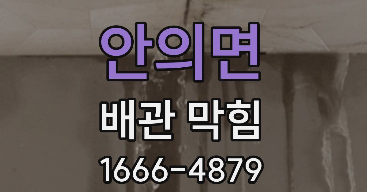 안의면 배관 막힘