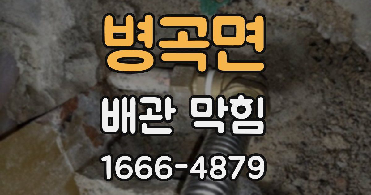 병곡면 배관 막힘