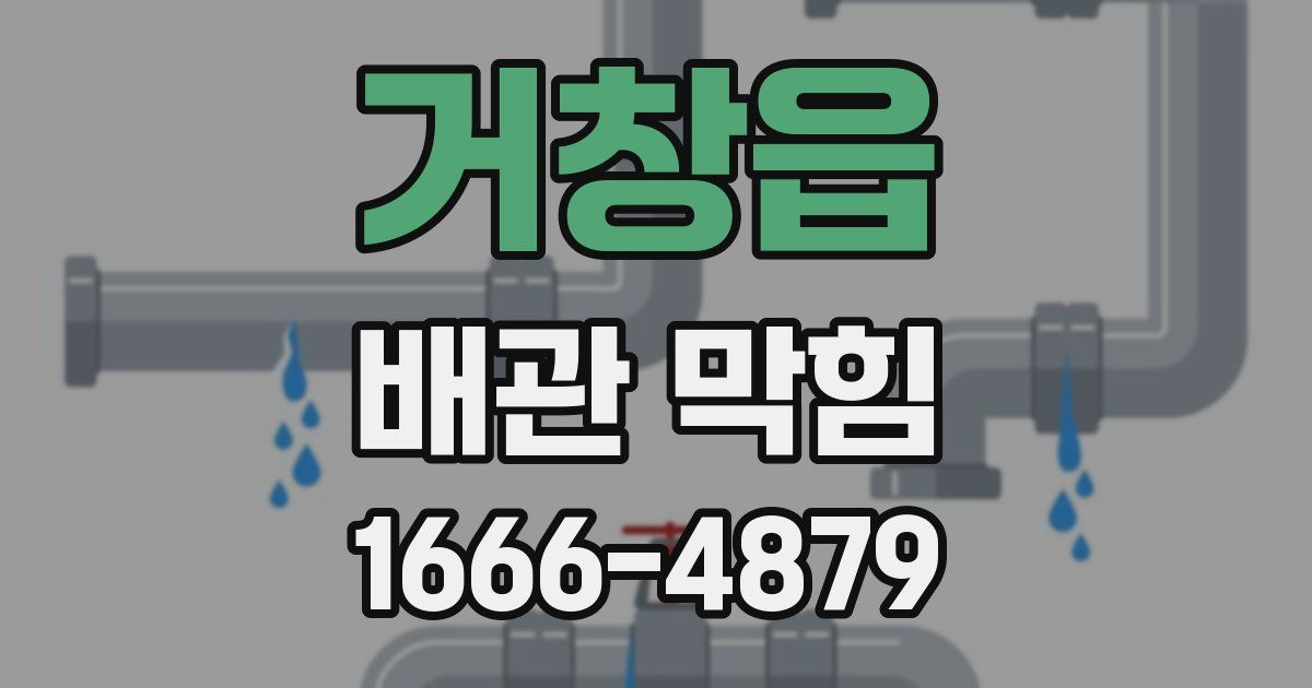 거창읍 배관 막힘