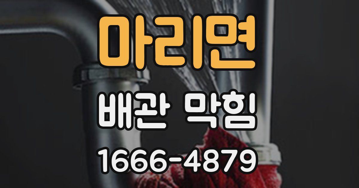 마리면 배관 막힘