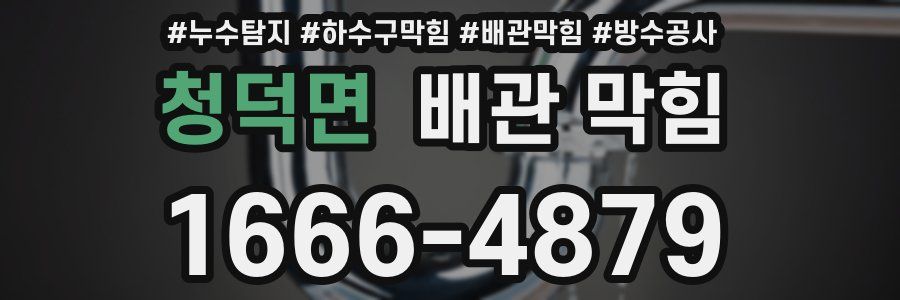 청덕면 배관 막힘