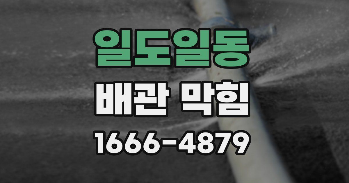 일도일동 배관 막힘