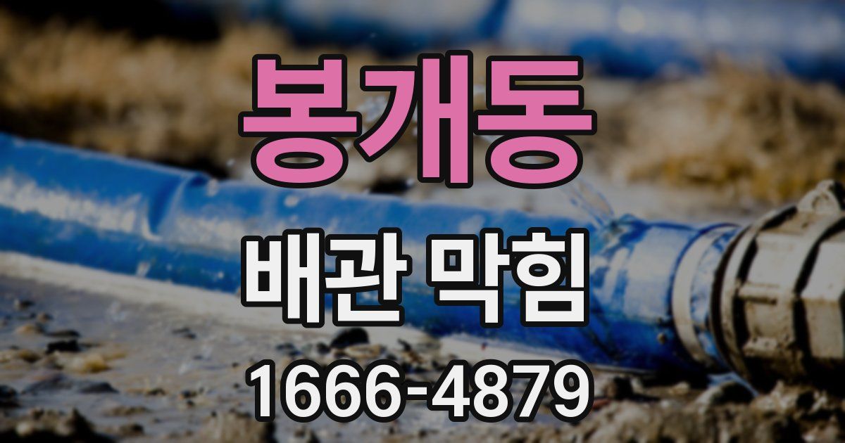 봉개동 배관 막힘