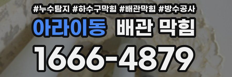 아라이동 배관 막힘