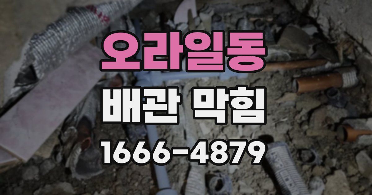 오라일동 배관 막힘