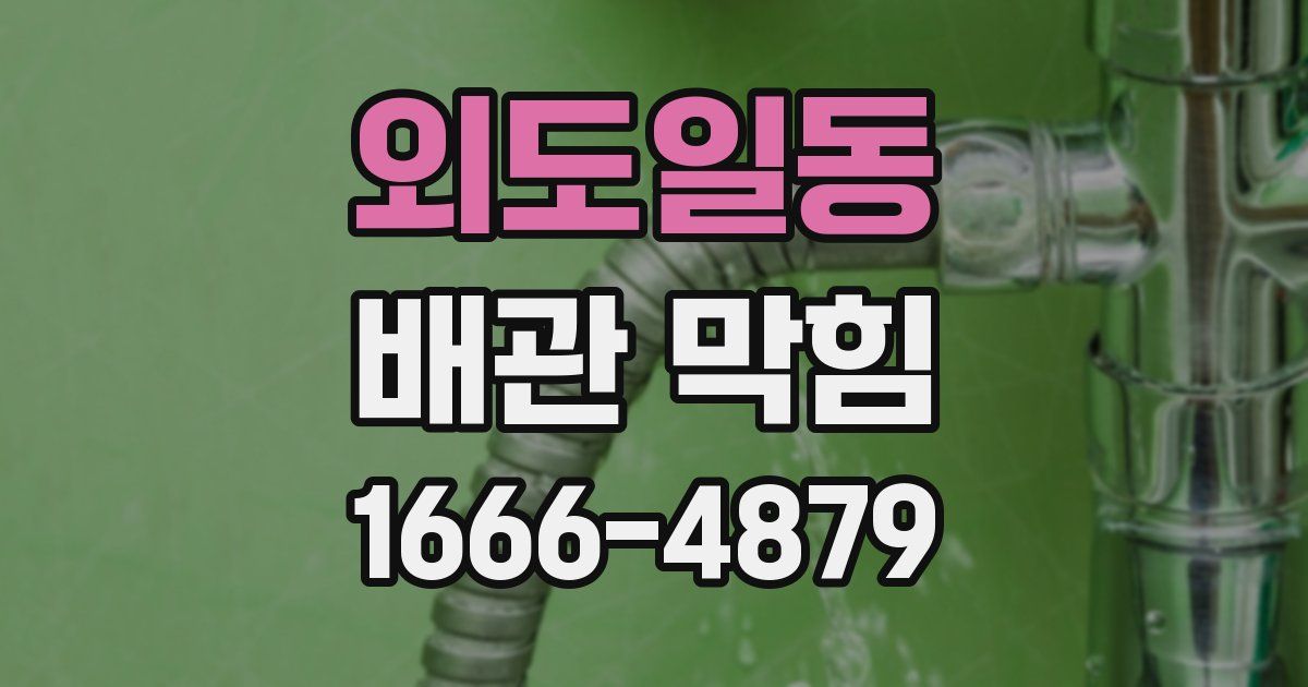 외도일동 배관 막힘