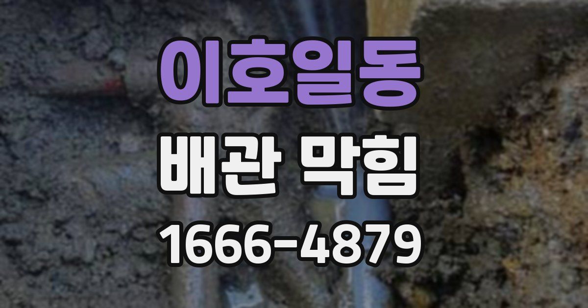 이호일동 배관 막힘