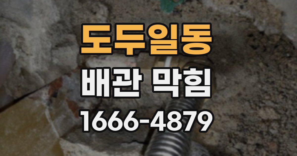 도두일동 배관 막힘